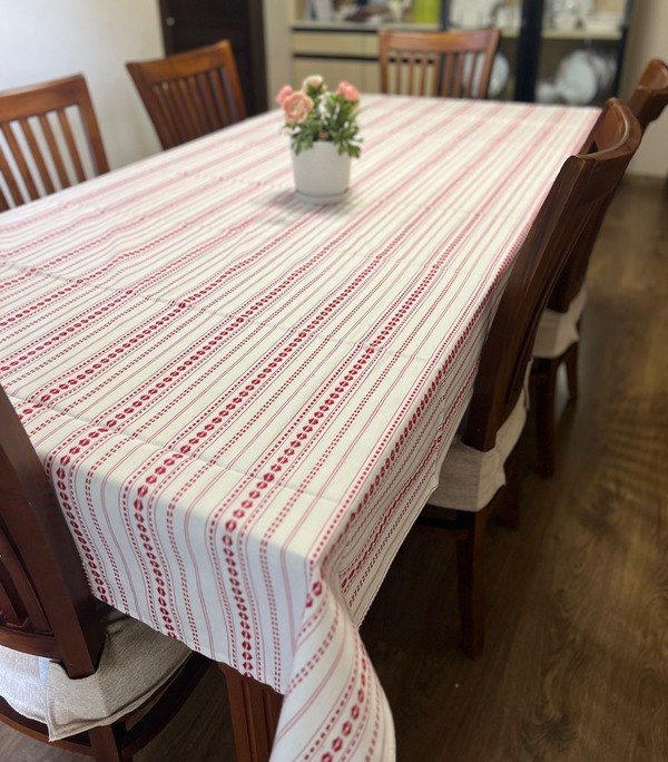 TABLE CLOTH  WHITE/RED HD 803