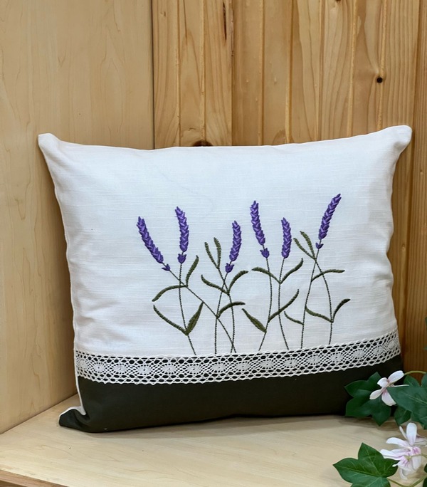 EMBROIDERY  LAVENDER CUSHION COVER HD 838,839,840