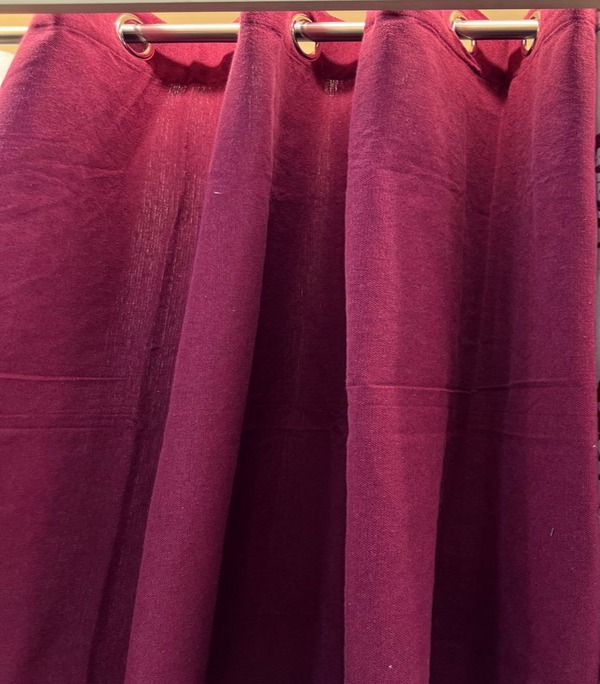 EYELET MAROON  CURTAIN  HD 707