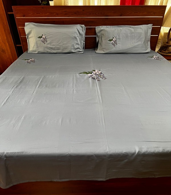 Embroidery Bedsheet King Size