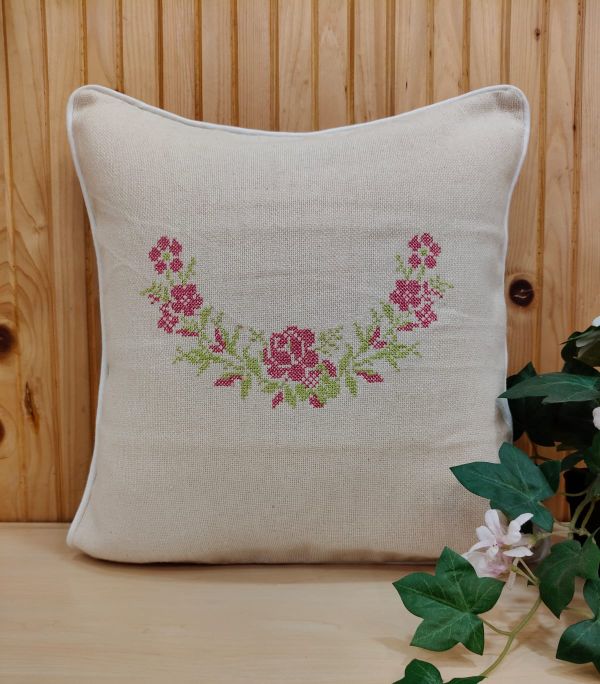 Cross Stich Cushion Cover