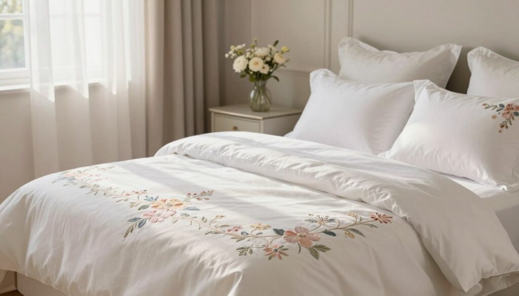 best Embroidery Type bed sheets in bangalore