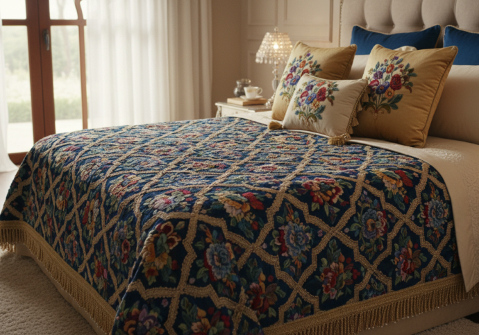 Best Embroidery Type Bed Sheets in Bangalore