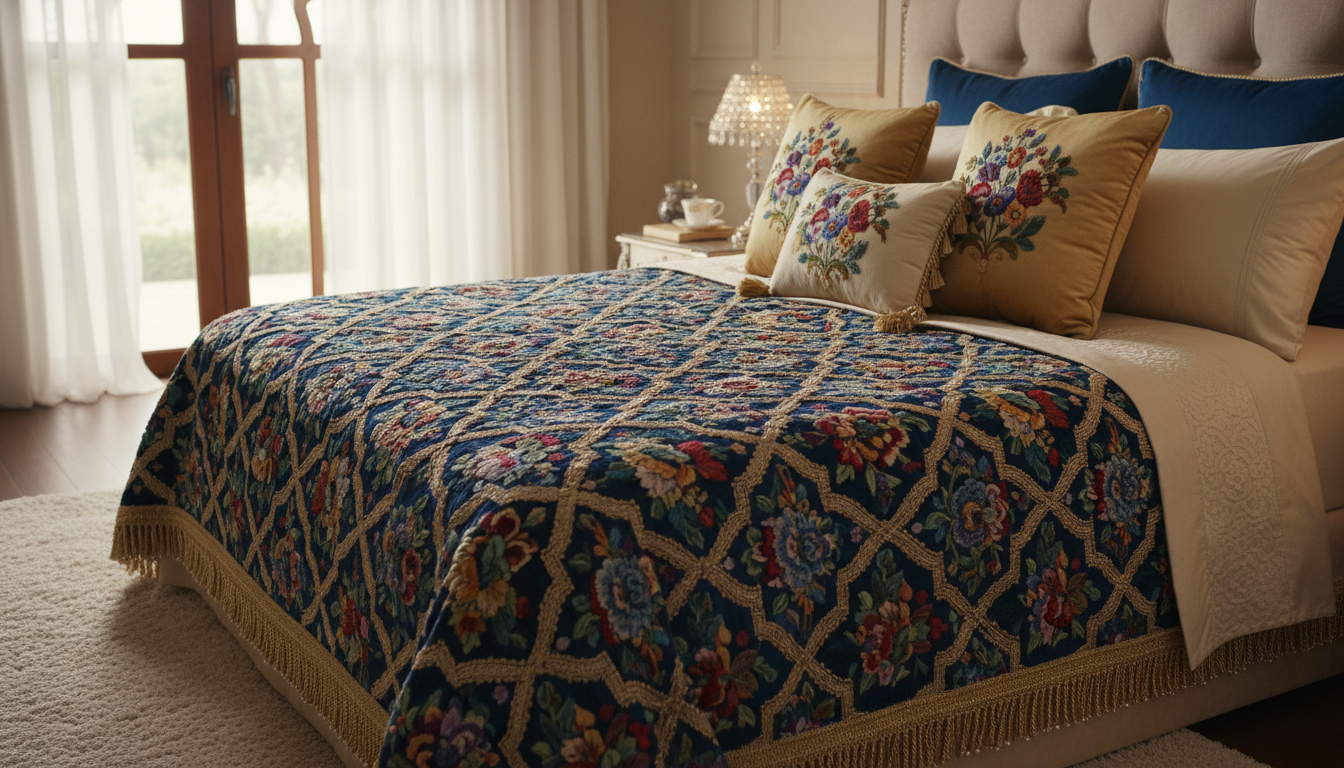 Best Embroidery Type Bed Sheets in Bangalore